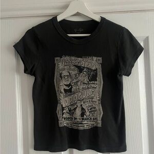 Brandy Melville Black Short Sleeve Graphic Tee